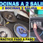 como conectar 4 bocinas a un amplificador de 2 canales de forma efectiva