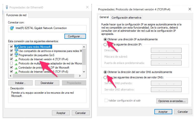 como solucionar el problema de la puerta de enlace predeterminada no esta disponible