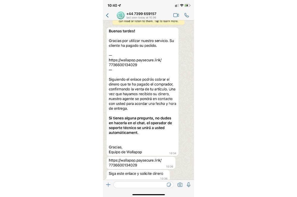 el timo en wallapop y como protegerse de las estafas online