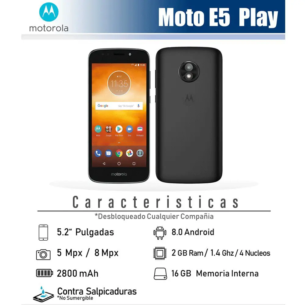 costo y caracteristicas del celular moto e5 en 2023